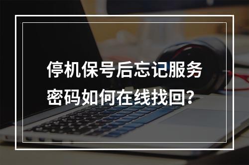 停机保号后忘记服务密码如何在线找回？