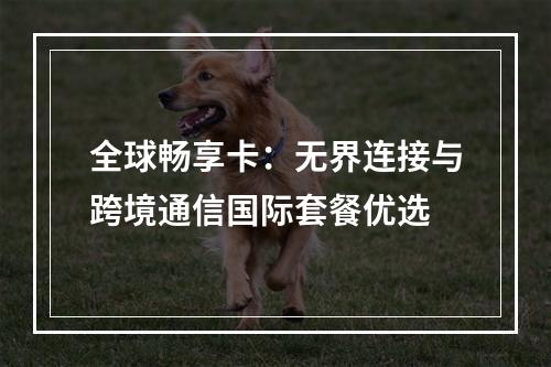 全球畅享卡：无界连接与跨境通信国际套餐优选