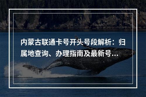 内蒙古联通卡号开头号段解析：归属地查询、办理指南及最新号段推荐