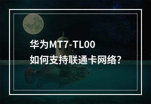 华为MT7-TL00如何支持联通卡网络？