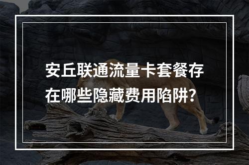 安丘联通流量卡套餐存在哪些隐藏费用陷阱？