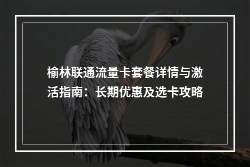 榆林联通流量卡套餐详情与激活指南：长期优惠及选卡攻略