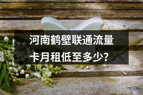河南鹤壁联通流量卡月租低至多少？