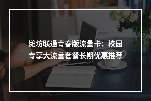 潍坊联通青春版流量卡：校园专享大流量套餐长期优惠推荐