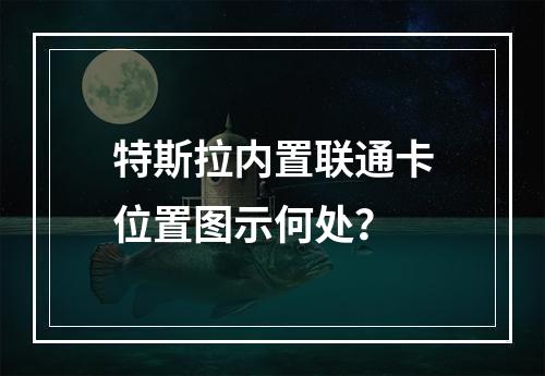 特斯拉内置联通卡位置图示何处？