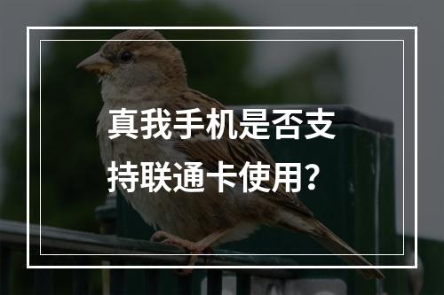 真我手机是否支持联通卡使用？