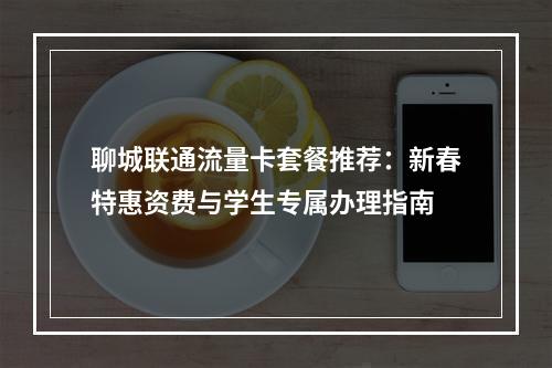 聊城联通流量卡套餐推荐：新春特惠资费与学生专属办理指南