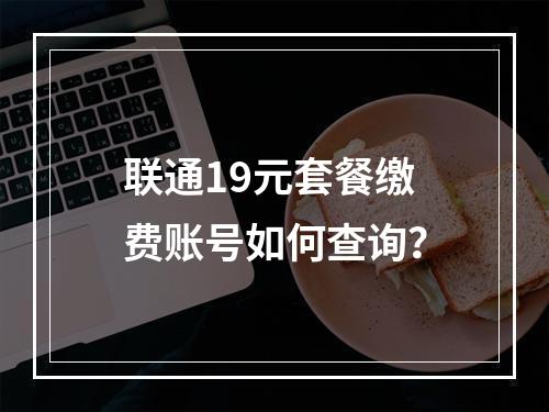 联通19元套餐缴费账号如何查询？
