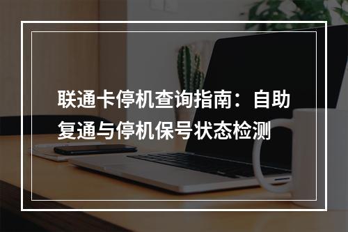 联通卡停机查询指南：自助复通与停机保号状态检测