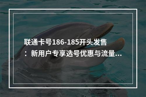 联通卡号186-185开头发售：新用户专享选号优惠与流量套餐