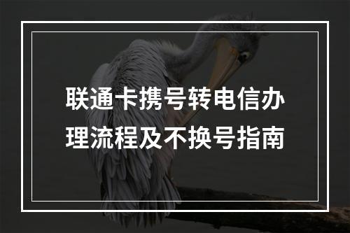 联通卡携号转电信办理流程及不换号指南