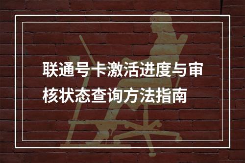 联通号卡激活进度与审核状态查询方法指南