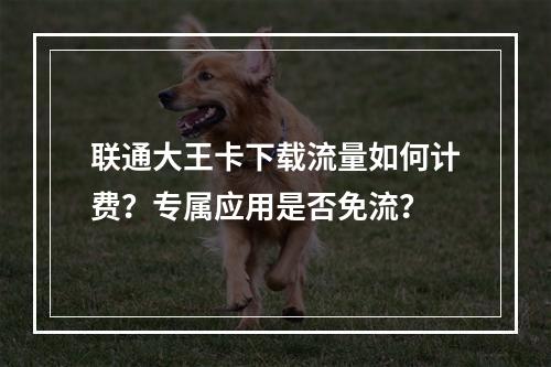 联通大王卡下载流量如何计费？专属应用是否免流？