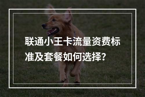 联通小王卡流量资费标准及套餐如何选择？