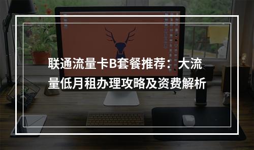 联通流量卡B套餐推荐：大流量低月租办理攻略及资费解析