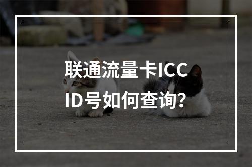 联通流量卡ICCID号如何查询？