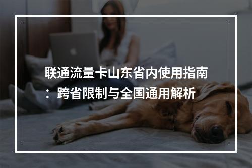 联通流量卡山东省内使用指南：跨省限制与全国通用解析