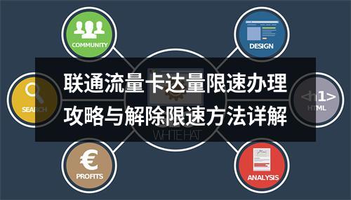 联通流量卡达量限速办理攻略与解除限速方法详解