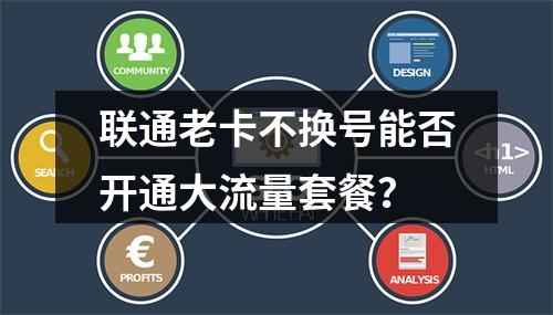 联通老卡不换号能否开通大流量套餐？