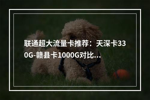 联通超大流量卡推荐：天深卡330G-赣县卡1000G对比优选