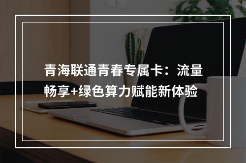 青海联通青春专属卡：流量畅享+绿色算力赋能新体验