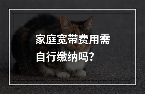 家庭宽带费用需自行缴纳吗？