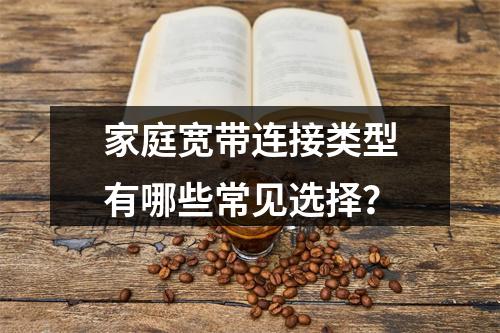 家庭宽带连接类型有哪些常见选择？