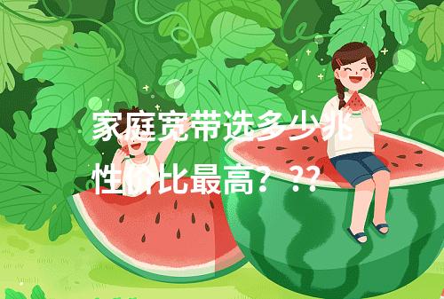 家庭宽带选多少兆性价比最高？??