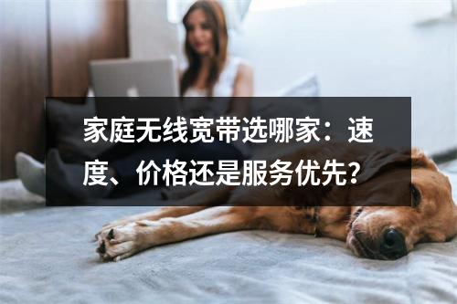 家庭无线宽带选哪家：速度、价格还是服务优先？