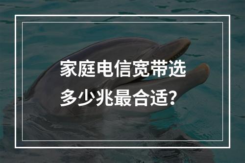 家庭电信宽带选多少兆最合适？