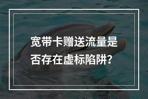 宽带卡赠送流量是否存在虚标陷阱？