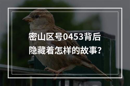 密山区号0453背后隐藏着怎样的故事？