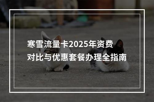 寒雪流量卡2025年资费对比与优惠套餐办理全指南