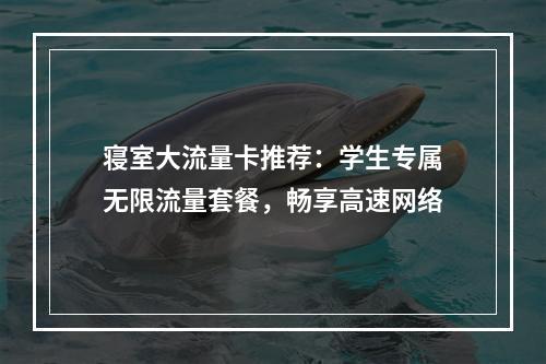 寝室大流量卡推荐：学生专属无限流量套餐，畅享高速网络