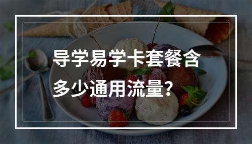 导学易学卡套餐含多少通用流量？