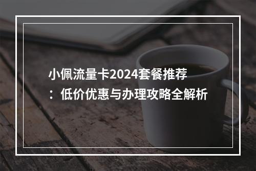 小佩流量卡2024套餐推荐：低价优惠与办理攻略全解析