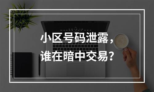 小区号码泄露，谁在暗中交易？