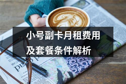 小号副卡月租费用及套餐条件解析