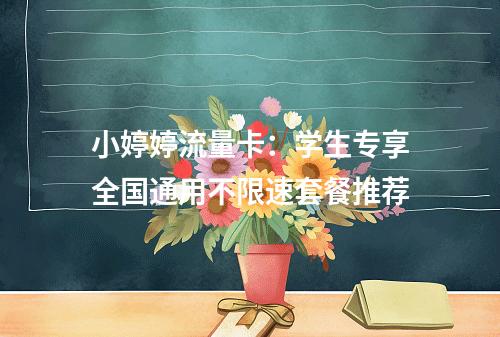 小婷婷流量卡：学生专享全国通用不限速套餐推荐