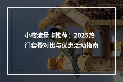 小楼流量卡推荐：2025热门套餐对比与优惠活动指南