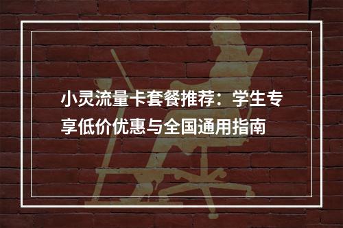 小灵流量卡套餐推荐：学生专享低价优惠与全国通用指南