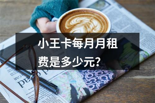 小王卡每月月租费是多少元？