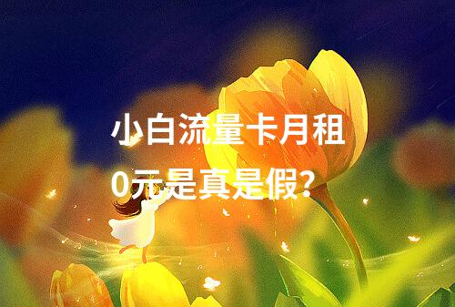 小白流量卡月租0元是真是假？