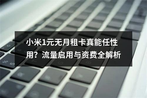 小米1元无月租卡真能任性用？流量启用与资费全解析
