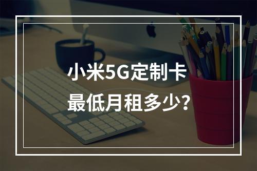 小米5G定制卡最低月租多少？