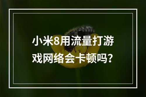 小米8用流量打游戏网络会卡顿吗？