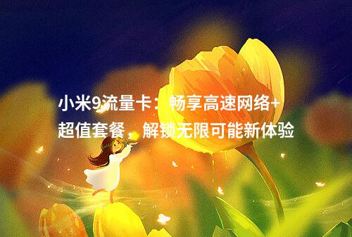 小米9流量卡：畅享高速网络+超值套餐，解锁无限可能新体验