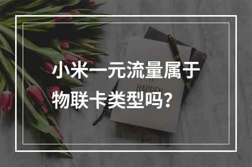 小米一元流量属于物联卡类型吗？
