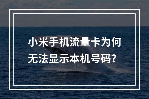 小米手机流量卡为何无法显示本机号码？