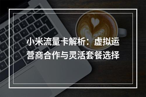 小米流量卡解析：虚拟运营商合作与灵活套餐选择